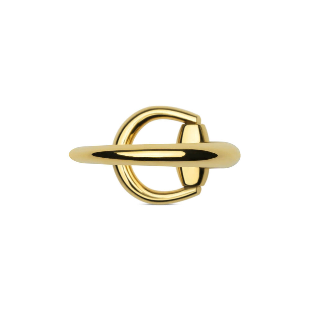 Gucci Horsebit 18k Yellow Gold Ring (UK Size N - O) image number 2