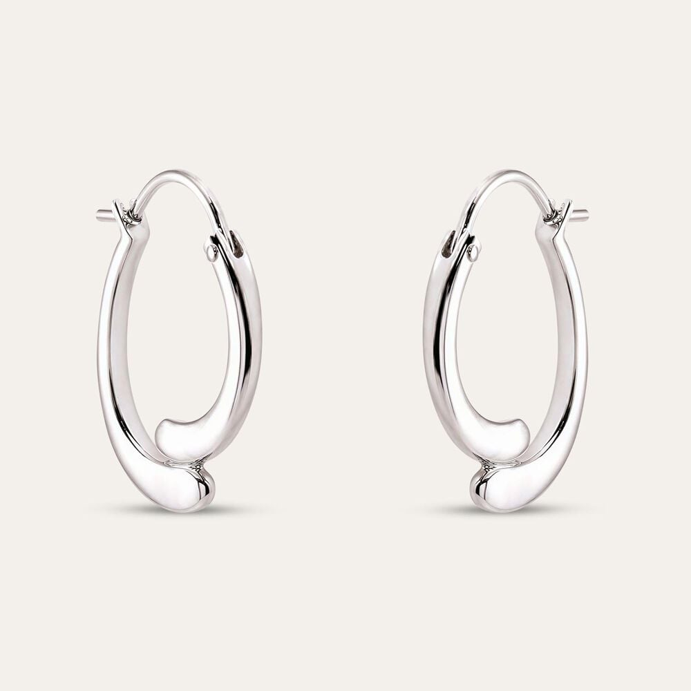 Sterling Silver Overlap Hoop Earrings