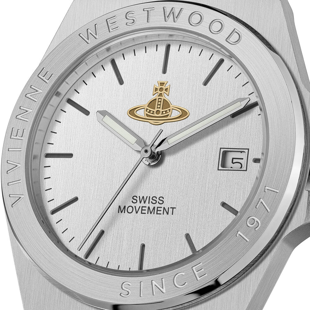 Vivienne Westwood The Hanwell 37mm Silver Dial Steel Bracelet Watch image number 2