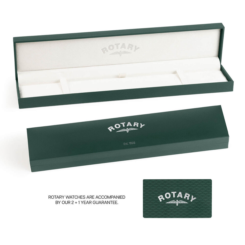 Rotary 1895 Chronograph 38mm Champagne Dial Black Leather Strap Watch