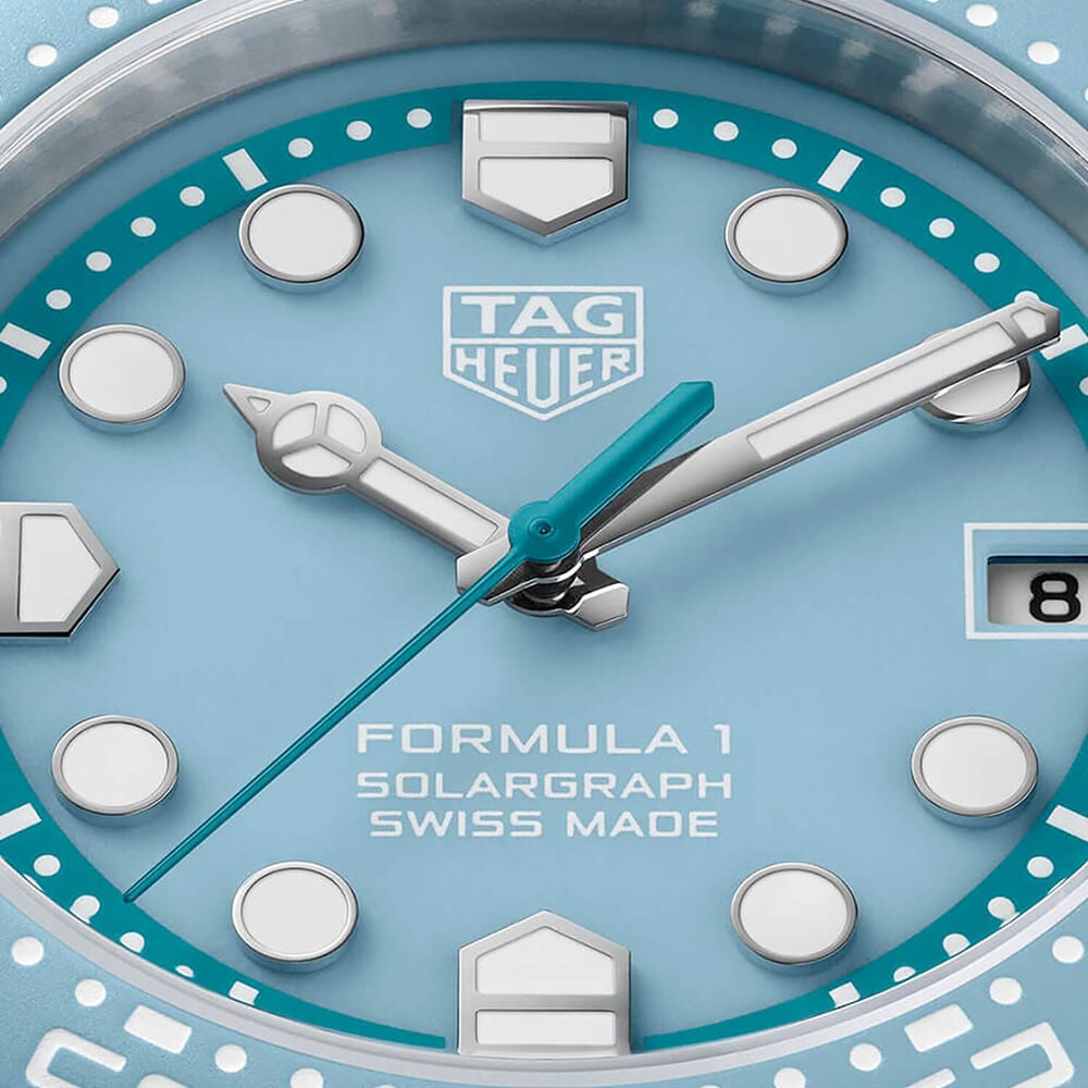 TAG Heuer Formula 1 Solargraph Blue Dial Rubber Strap Watch