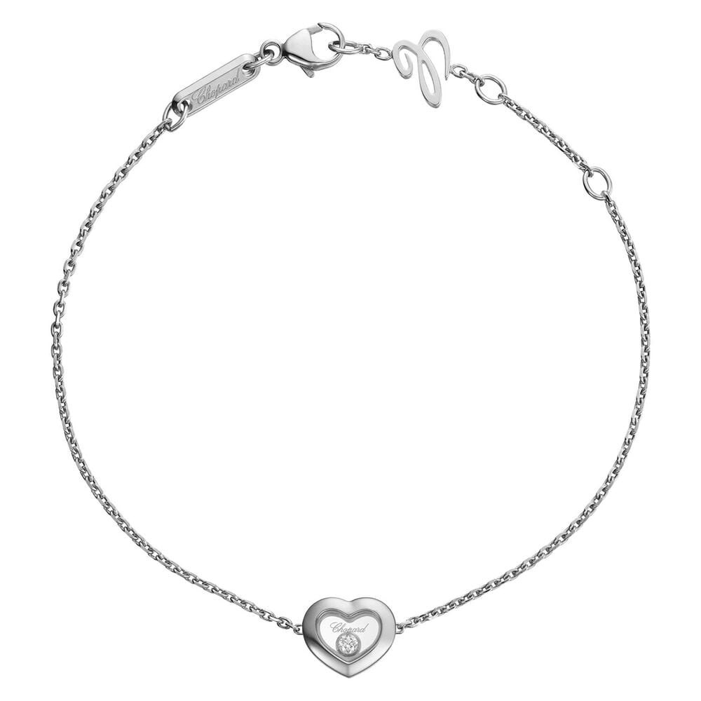 Chopard Happy Diamond Icons Heart 18ct White Gold 0.05ct Diamond Bracelet