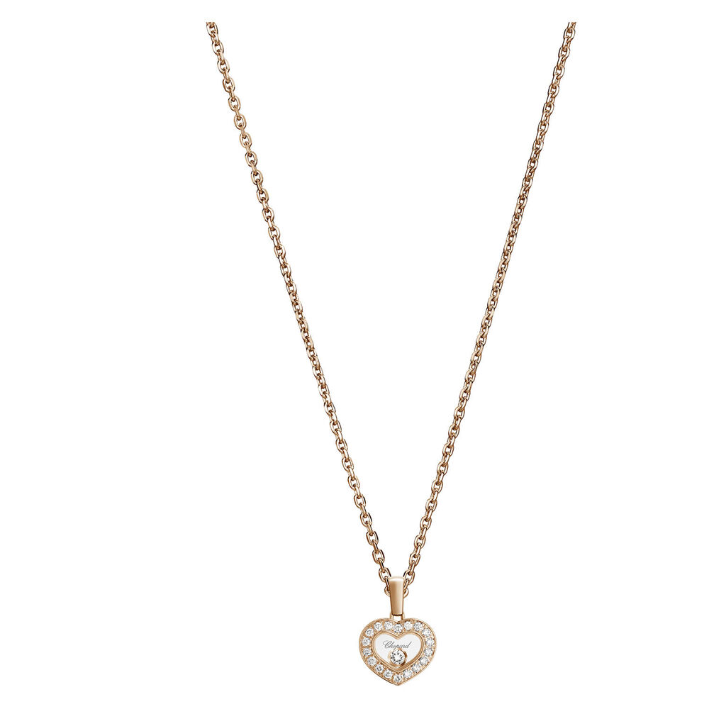 Chopard Happy Diamonds Icons 18ct Rose Gold 0.19ct Diamond Necklace image number 0