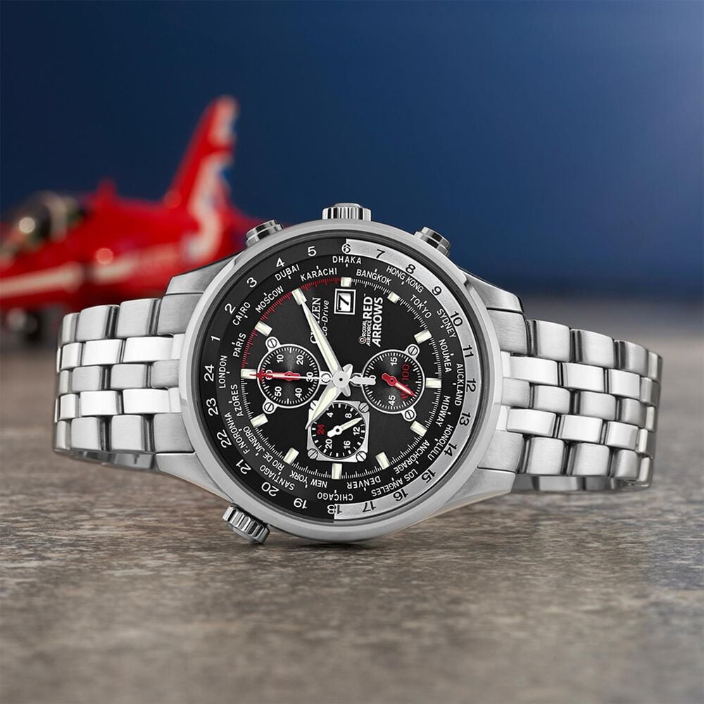 Citizen Eco-Drive Red Arrows Edition Black Dial Bracelet Watch