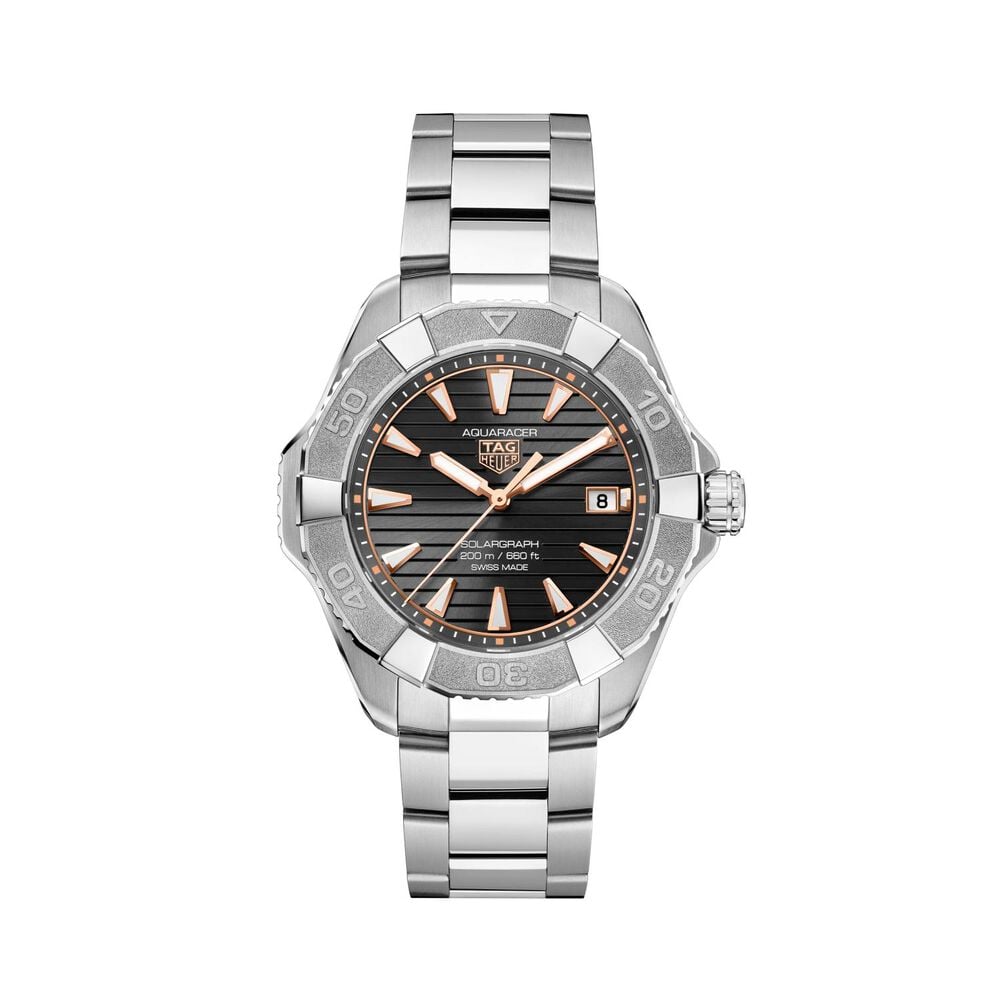 TAG Heuer Aquaracer Professional Solargraph 200 40mm Grey Dial Titanium Bracelet Watch
