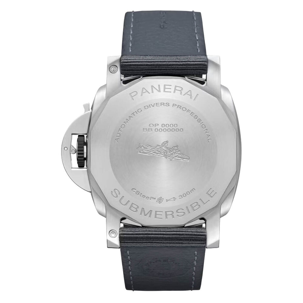 Panerai Submersible QuarantaQuattro ESteel™ Grigio Roccia 44mm Black Dial Strap Watch