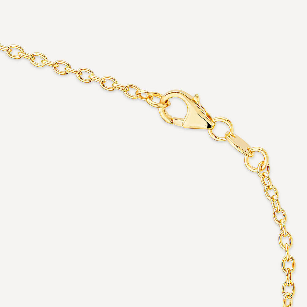 9ct Yellow Gold Curb Link Centre Necklet image number 4