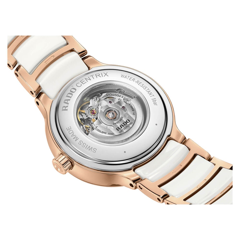 Rado Centrix Automatic Diamonds 30.5mm White Dial & Bracelet Watch image number 3