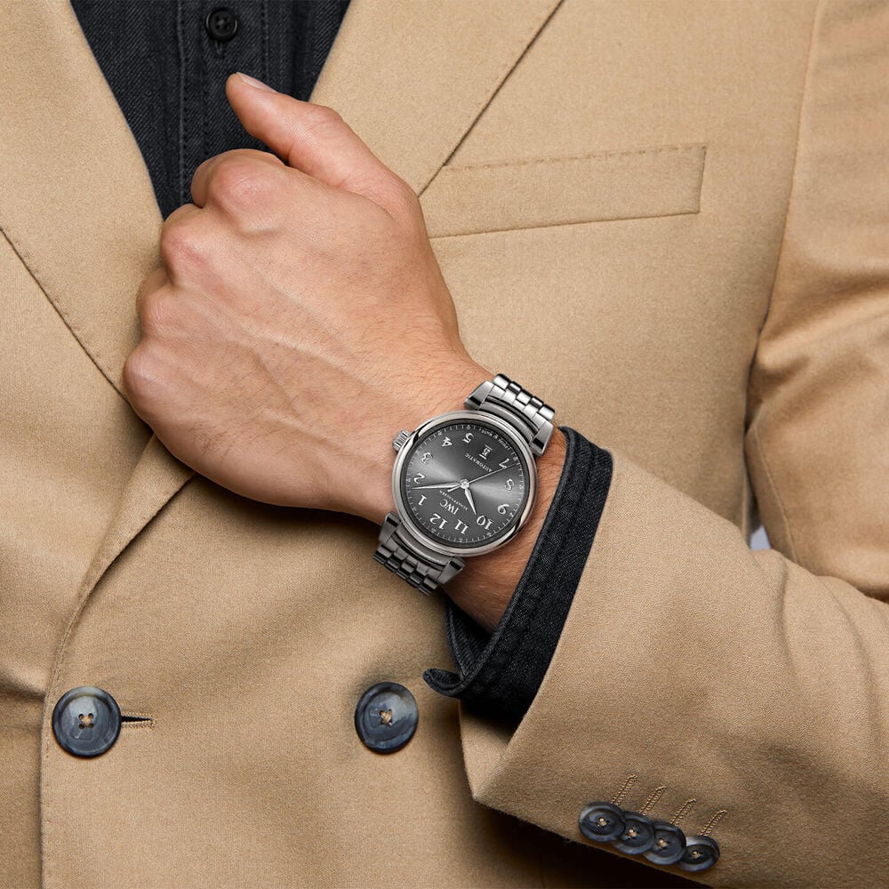 IWC Schaffhausen Da Vinci Automatic Grey Dial Bracelet Watch image number 1