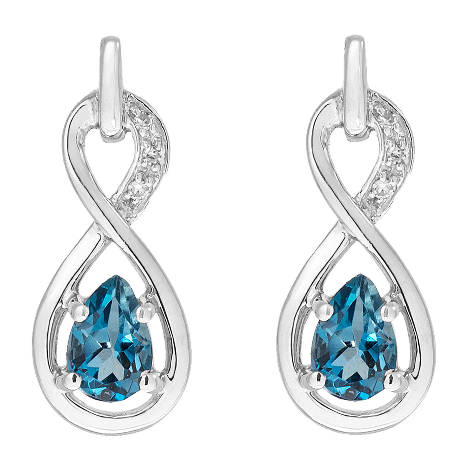 Diamond topaz earrings online