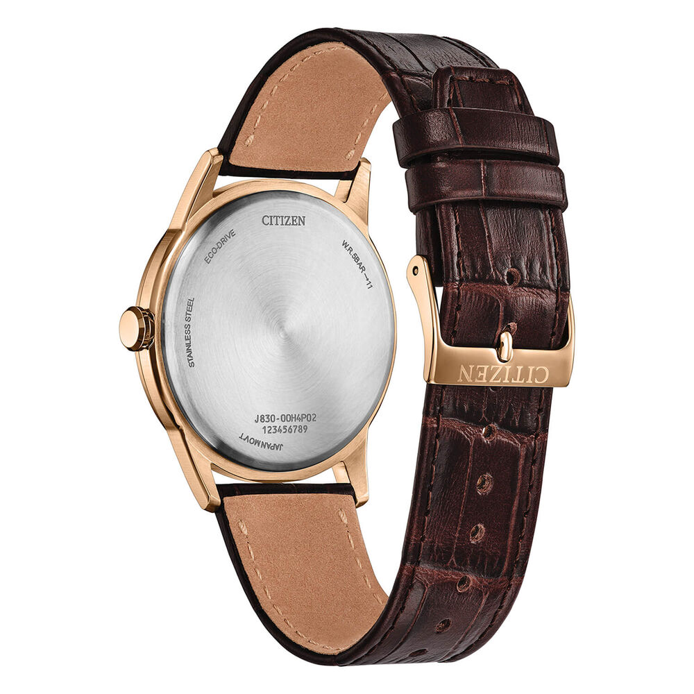 Citizen Rolan 41mm Brown Dial & Brown Leather Strap Watch