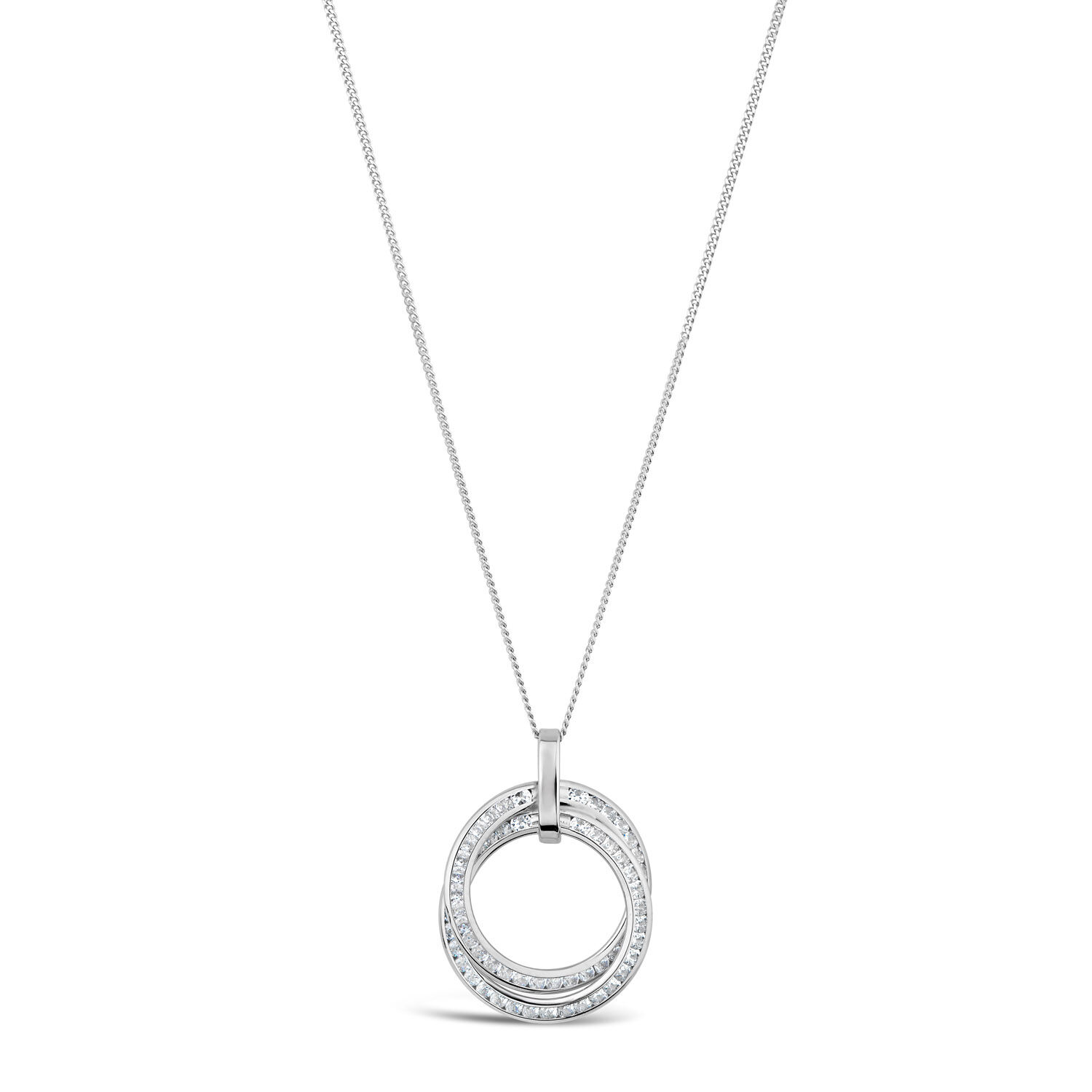 White gold necklace with on sale cubic zirconia