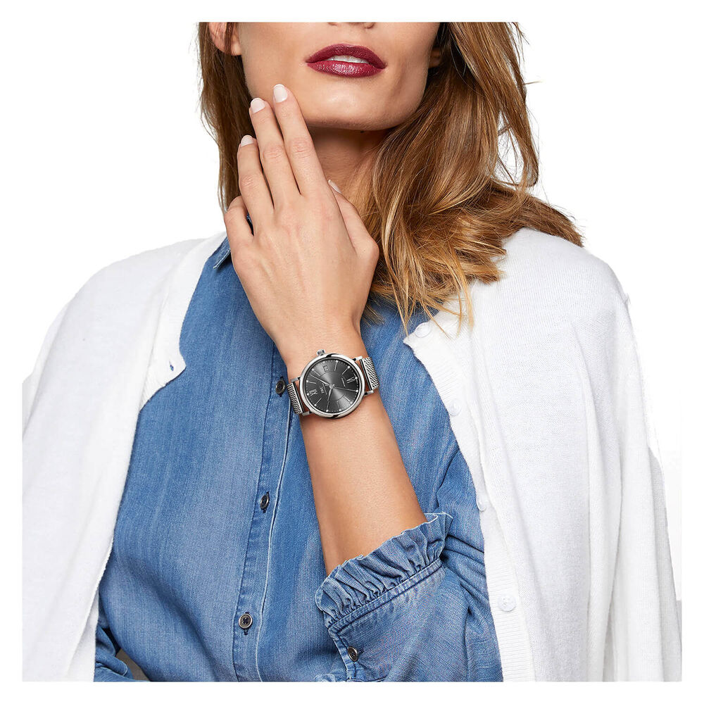 Pre-Owned IWC Schaffhausen Portofino Automatic 37mm Grey Dial Steel Bracelet Watch image number 6