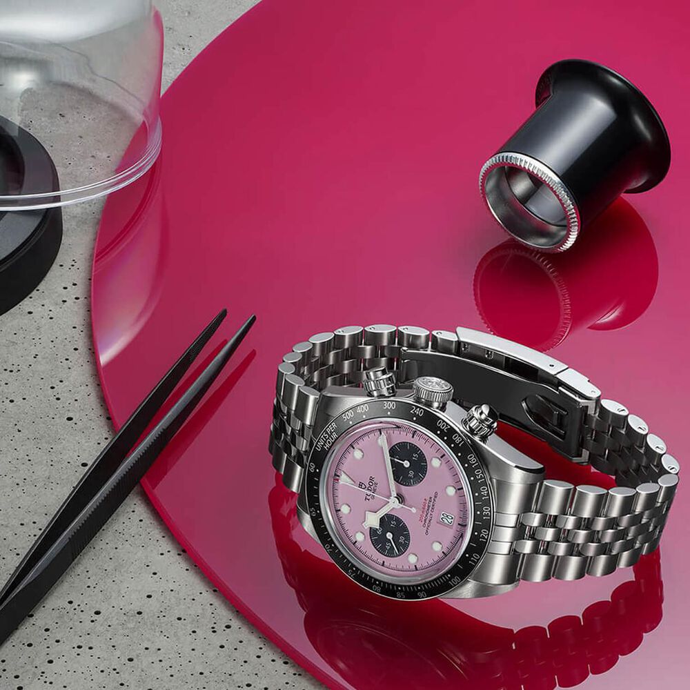 TUDOR Black Bay Chrono 41mm Pink Dial Steel Bracelet Watch image number 6