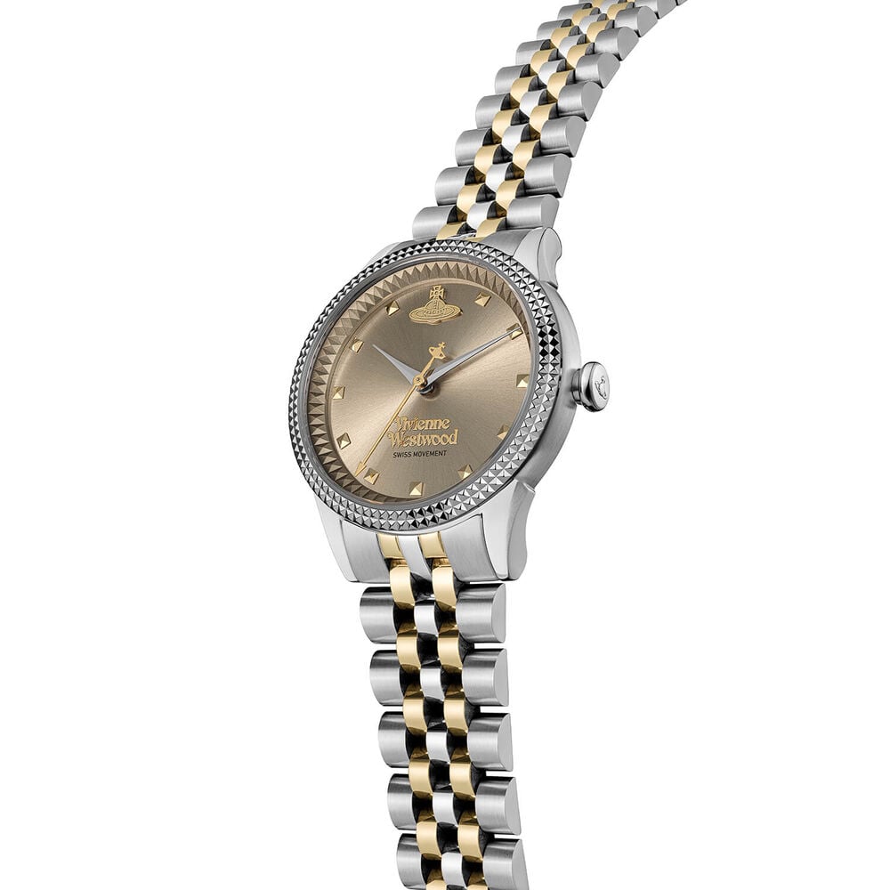 Vivienne Westwood Little Seymour 32mm Warm Grey Dial Two Tone Steel Bracelet Watch image number 1