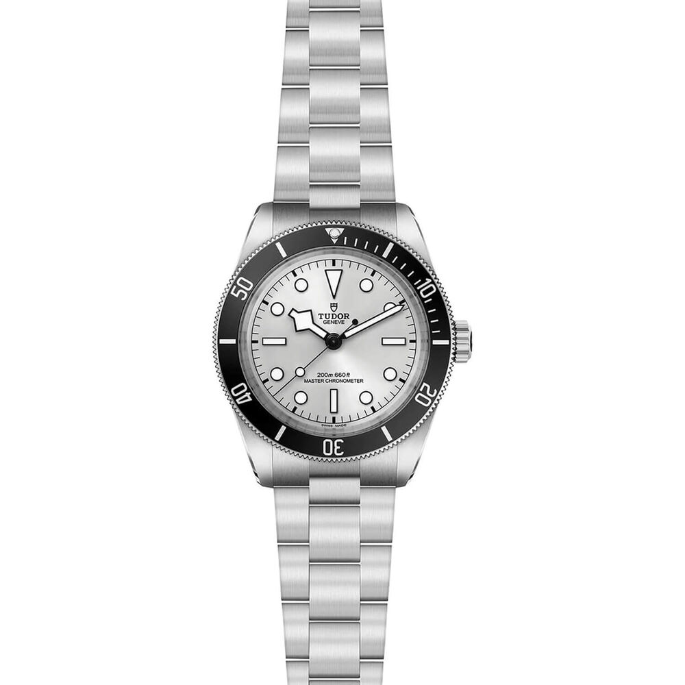 TUDOR Black Bay 68 43mm Silver Dial Steel Three-Link Bracelet Watch
