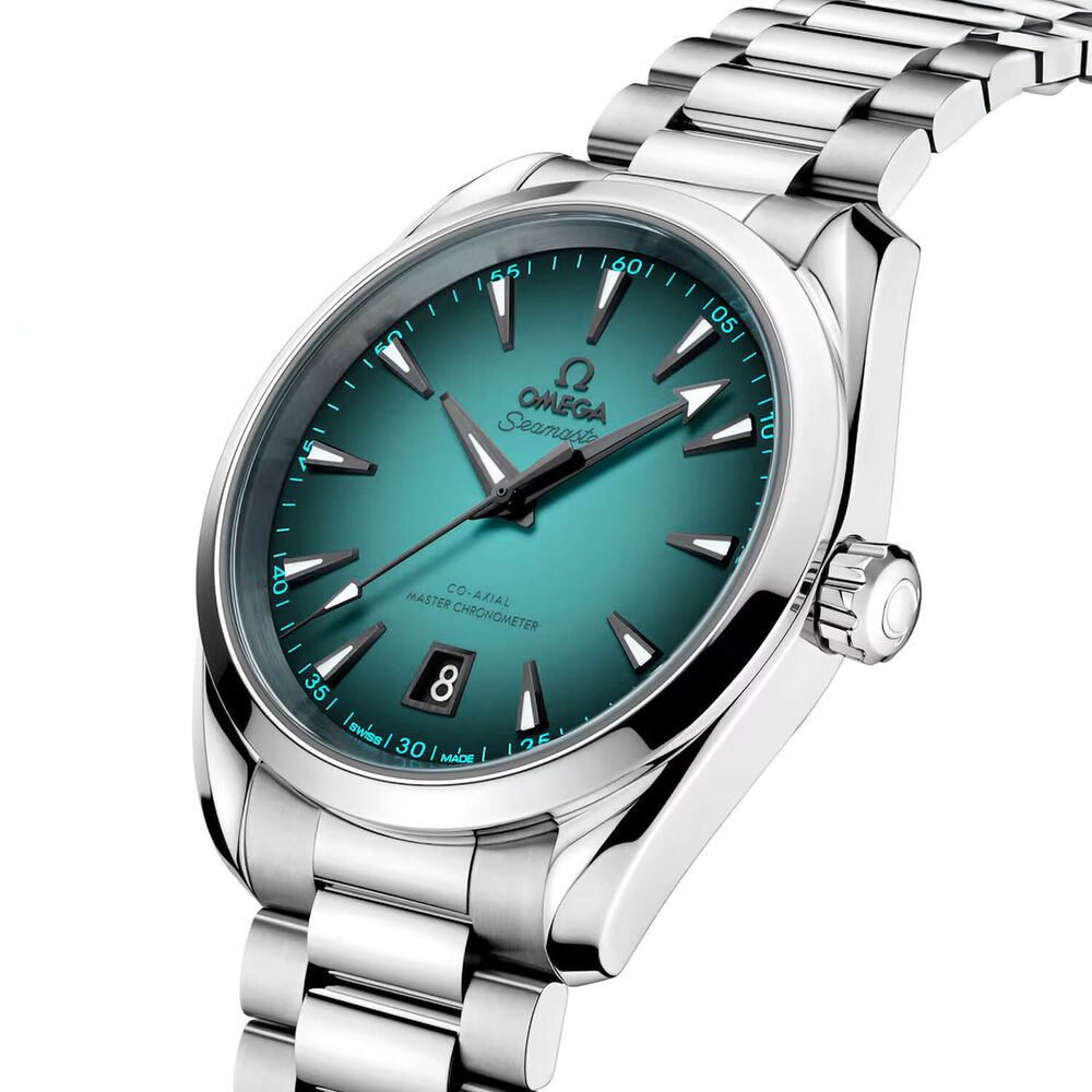 OMEGA Seamaster Aqua Terra 150M 38mm Turquoise Dial Steel Bracelet Watch image number 1