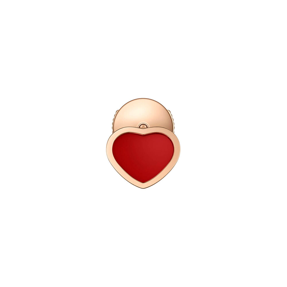 Chopard My Happy Hearts Red Carnelian Rose Gold Single Stud Earring