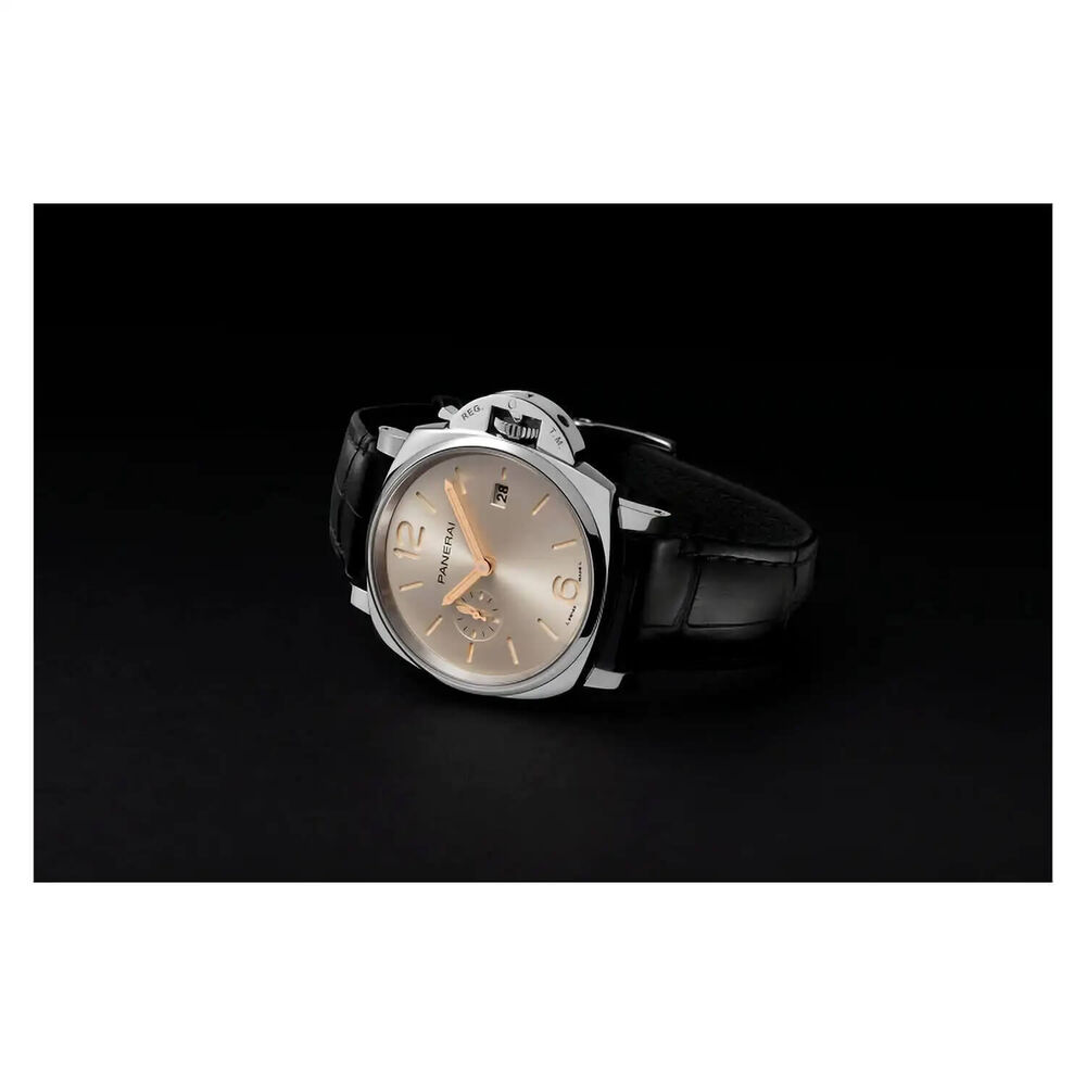 Panerai Luminor Due 42mm Gold - Yellow Dial Black Strap Watch