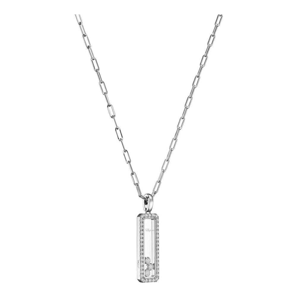 Chopard Happy Diamonds Icons 0.43ct Diamond 18ct White Gold Rectangular Pendant