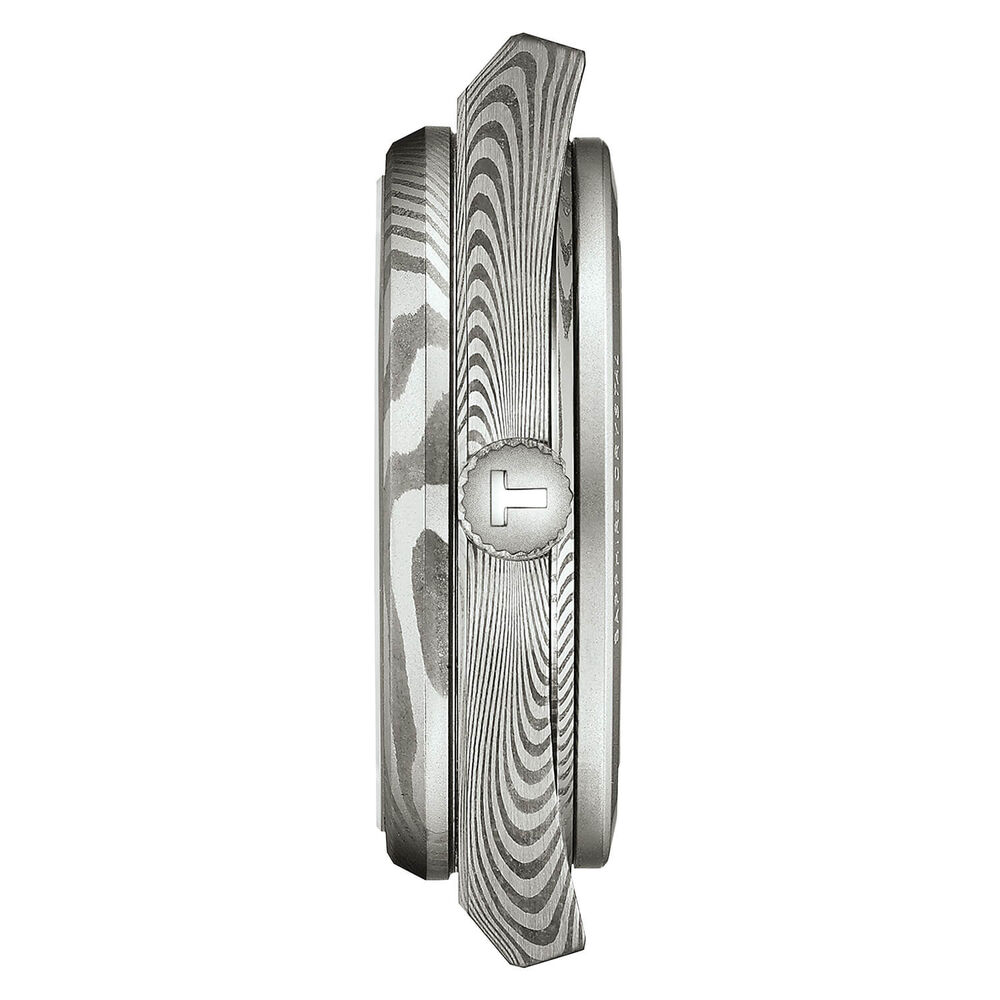 Tissot PRX Damascus Steel 38mm Dial Black Leather Strap Watch image number 5