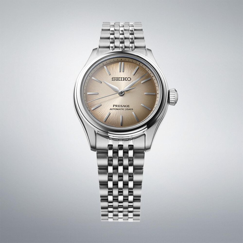 Seiko Presage Classic Series 'Fushi-iro' 36mm Brown Dial Steel Bracelet Watch image number 3