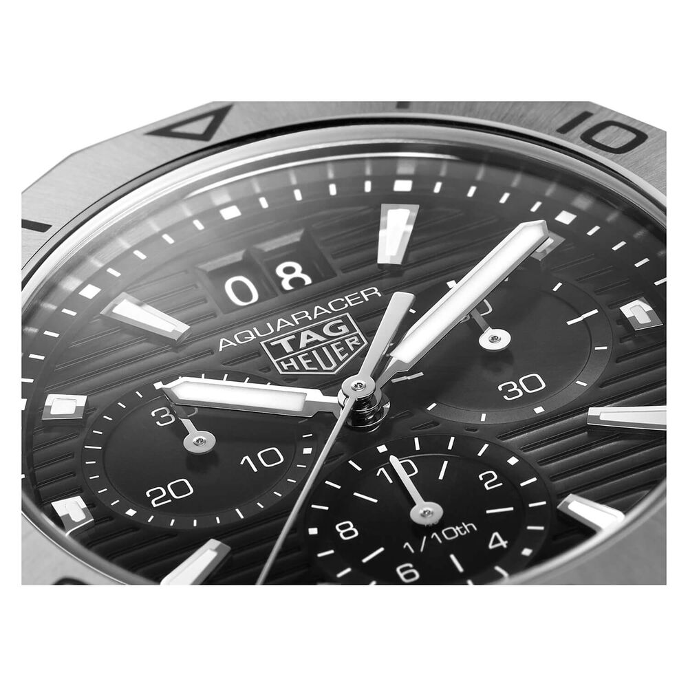 Pre-Owned TAG Heuer Aquaracer Professional 200 Chronograph 40mm Black Dial Bracelet Watch image number 3