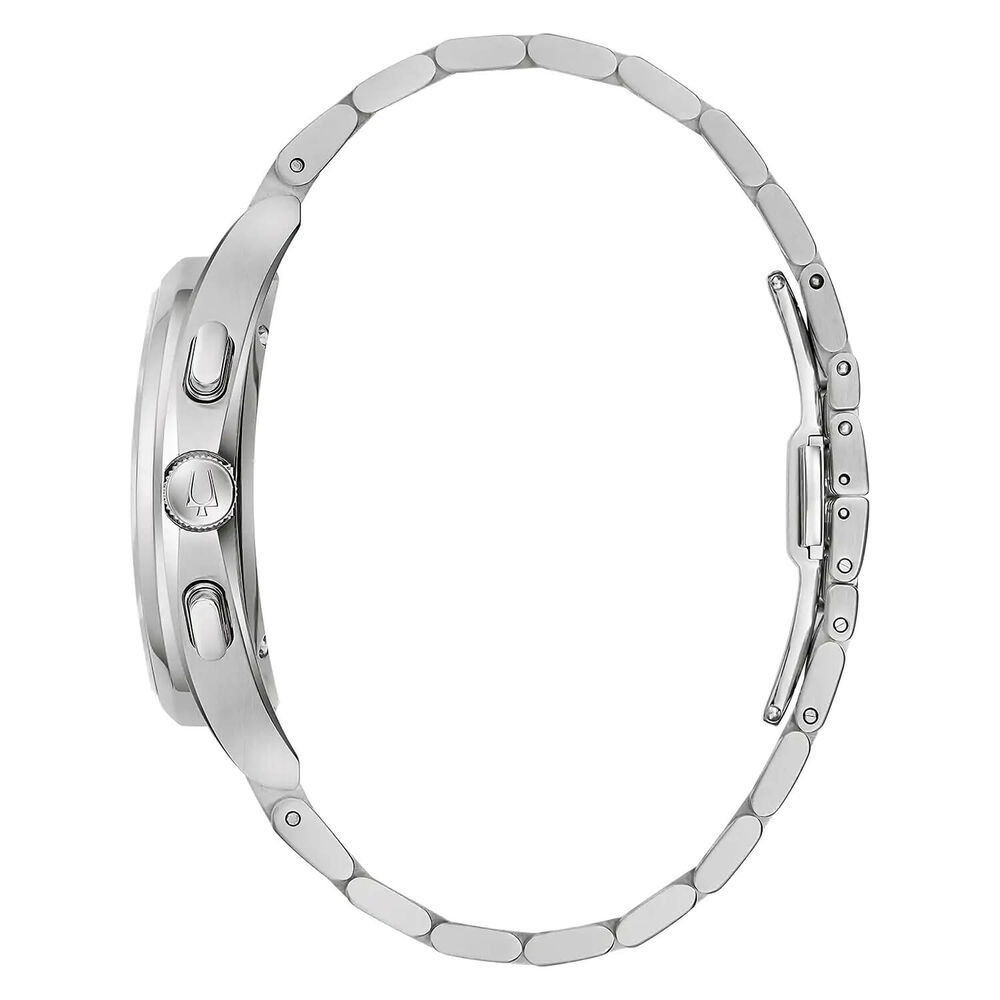 Bulova Curv 44mm Grey Chronograph Dial Steel Bracelet Watch