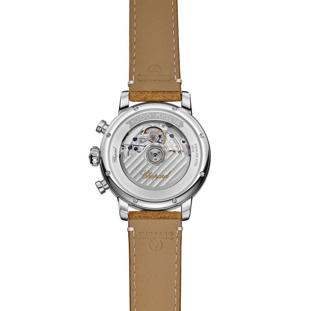 Chopard Mille Miglia 40.5mm Lime Chronograph Dial Tan Leather Strap Watch image number 1