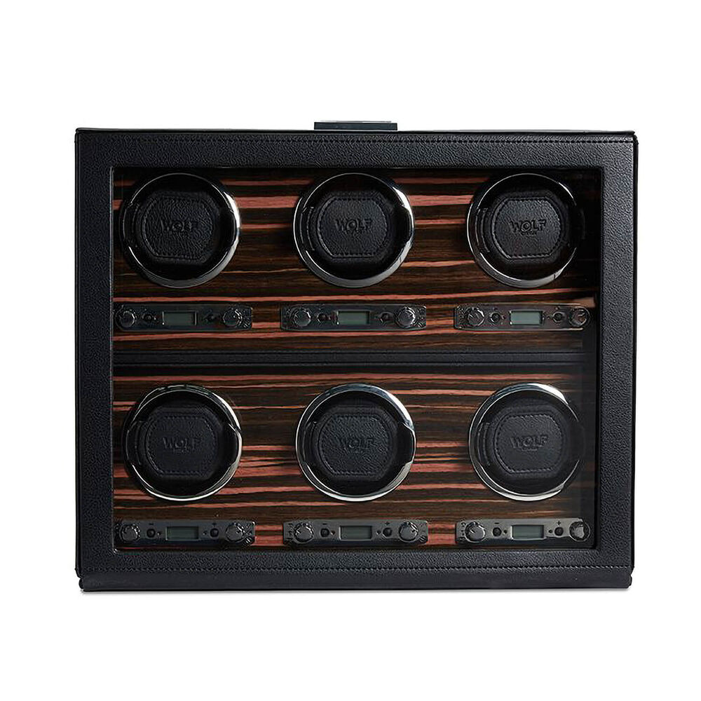 WOLF ROADSTER 6pc Black Watch Winder image number 0