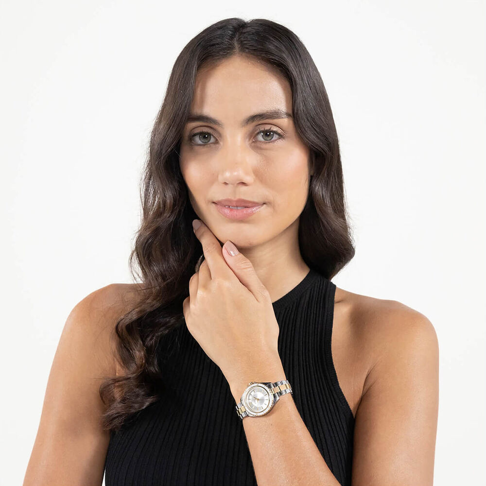 BOSS Sage Aqua 30mm Silver Dial Two Tone Stainless Steel Bracelet Watch image number 4