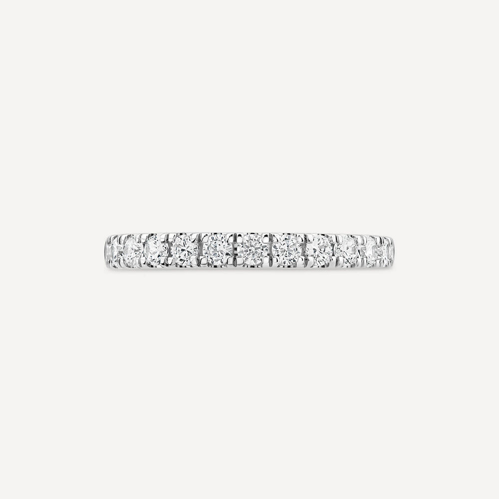 Born Platinum 0.55ct Lab Grown Claw Set Half Eternity Wedding Ring