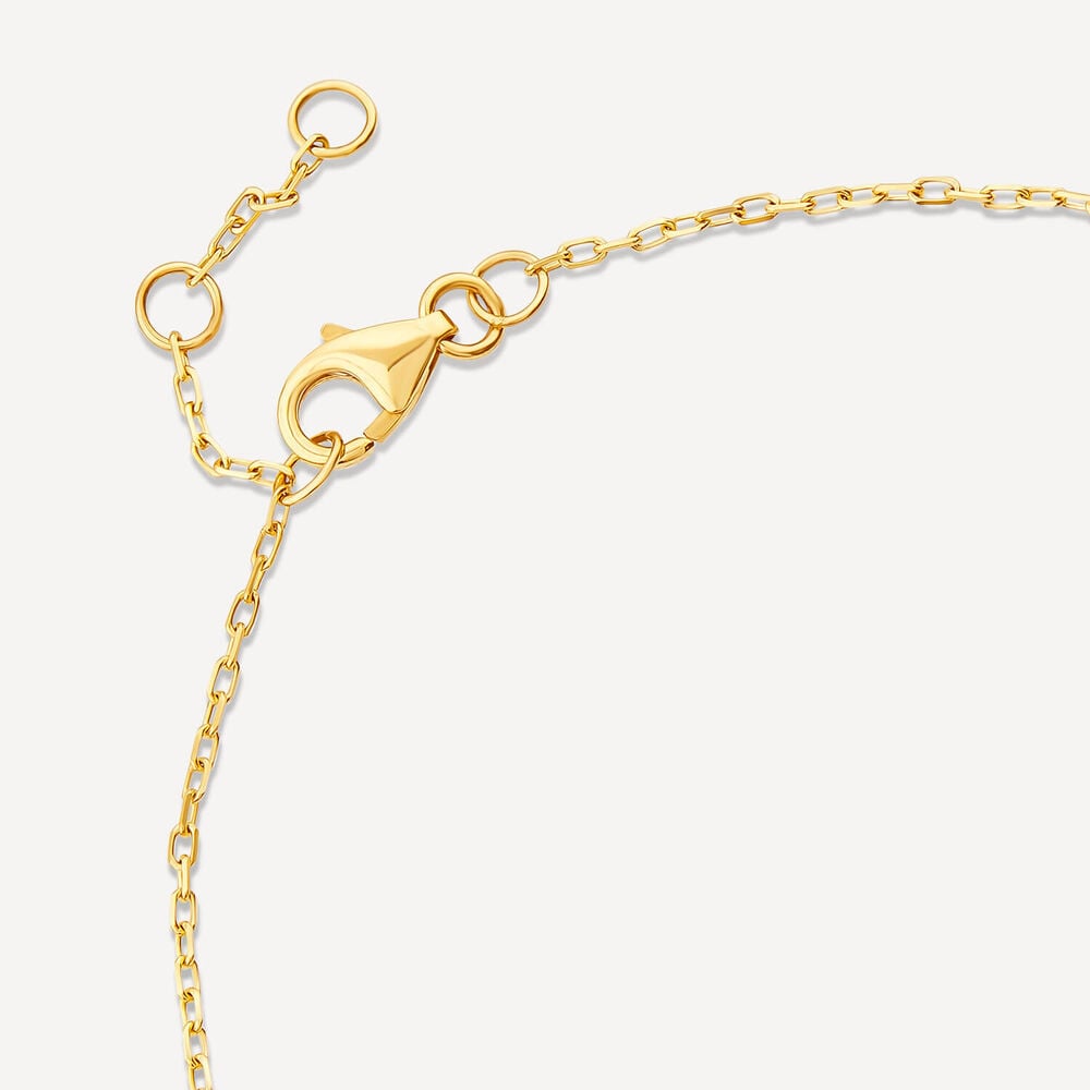 9ct Yellow Gold Multi Colour Five Stones Chain Bracelet image number 3