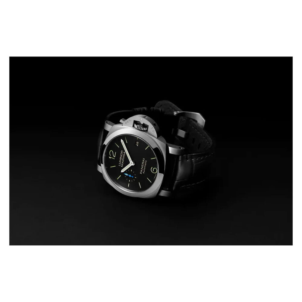 Panerai Luminor 40mm Quaranta Black Dial Strap Watch image number 12