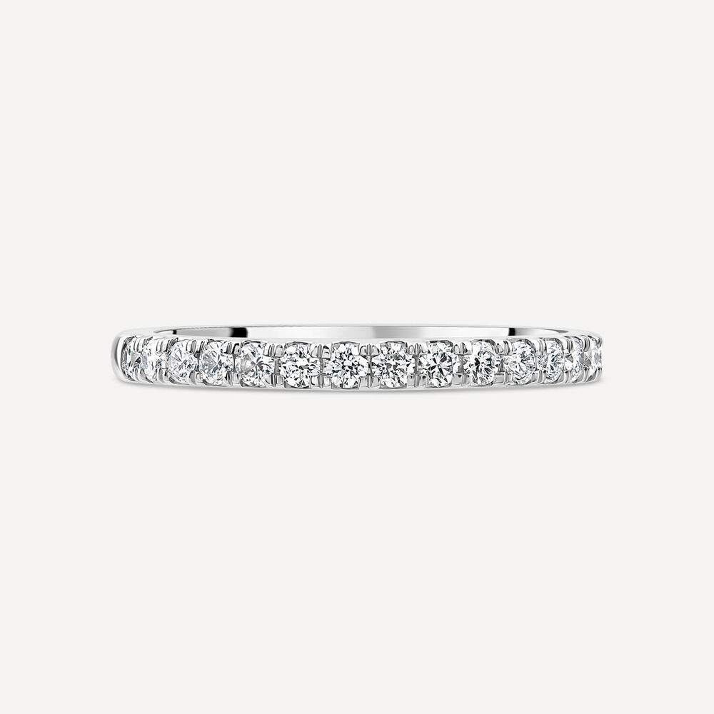 Born Platinum 0.25ct Lab Grown Diamond Claw Set Half Eternity Wedding Ring