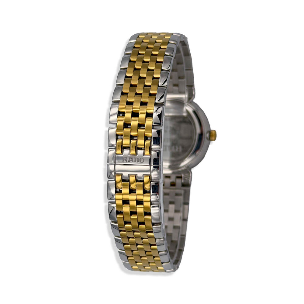 Pre-Owned Rado Florence 30mm Quartz Black Diamond Dot Dial Steel & Yellow Gold Bracelet Watch