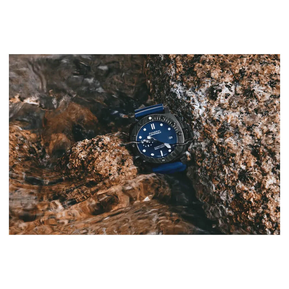Panerai Submersible 44mm QuarantaQuattro Carbotech™ Blu Abisso Blue Dial Strap Watch image number 2