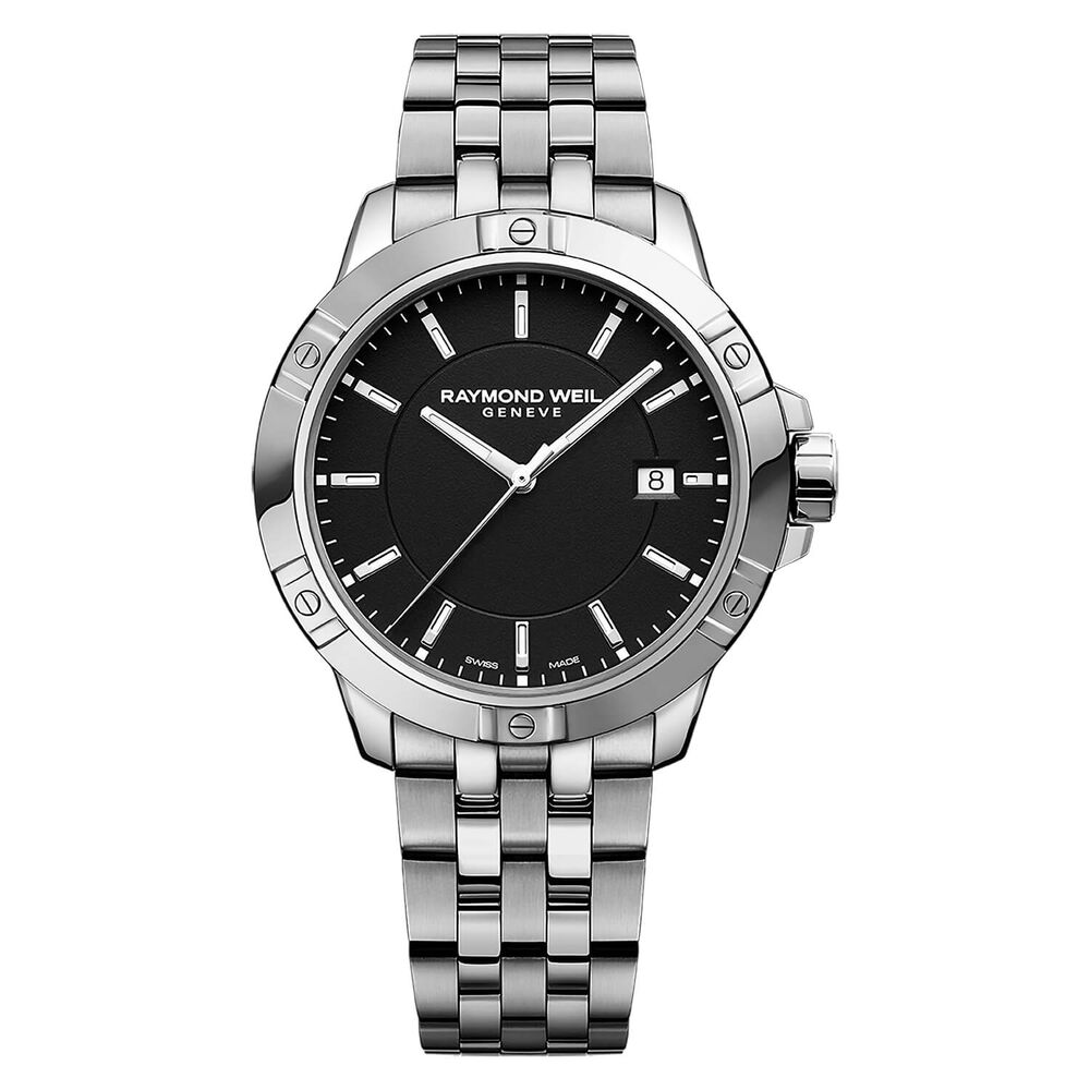 Raymond Weil Tango 41mm Black Dial Steel Bracelet Watch image number 0