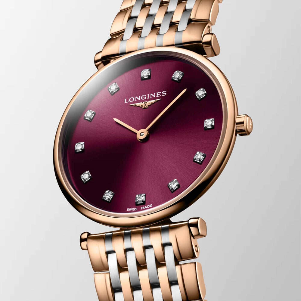 Longines La Grande Classique de Longines 29mm Red Dial Two Tone Stainless Steel Bracelet Watch image number 2