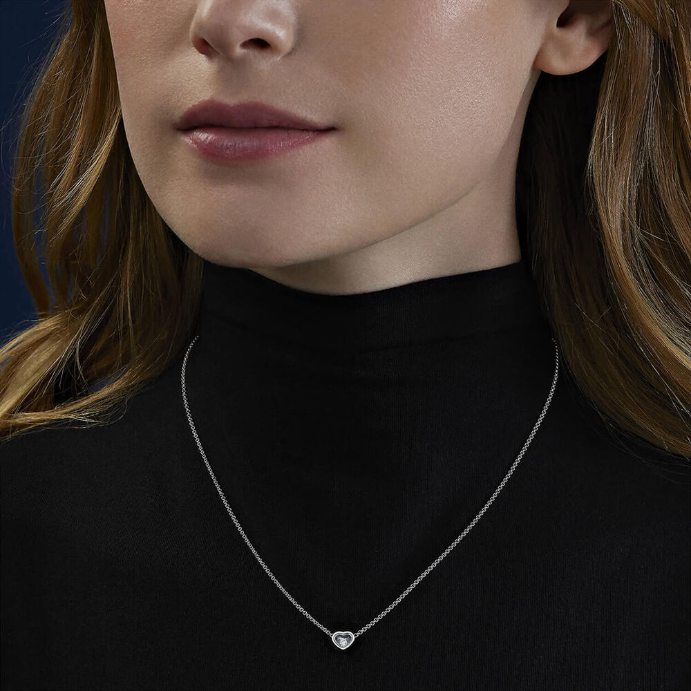 Chopard Happy Hearts 0.05ct Diamond 18ct White Gold Necklace