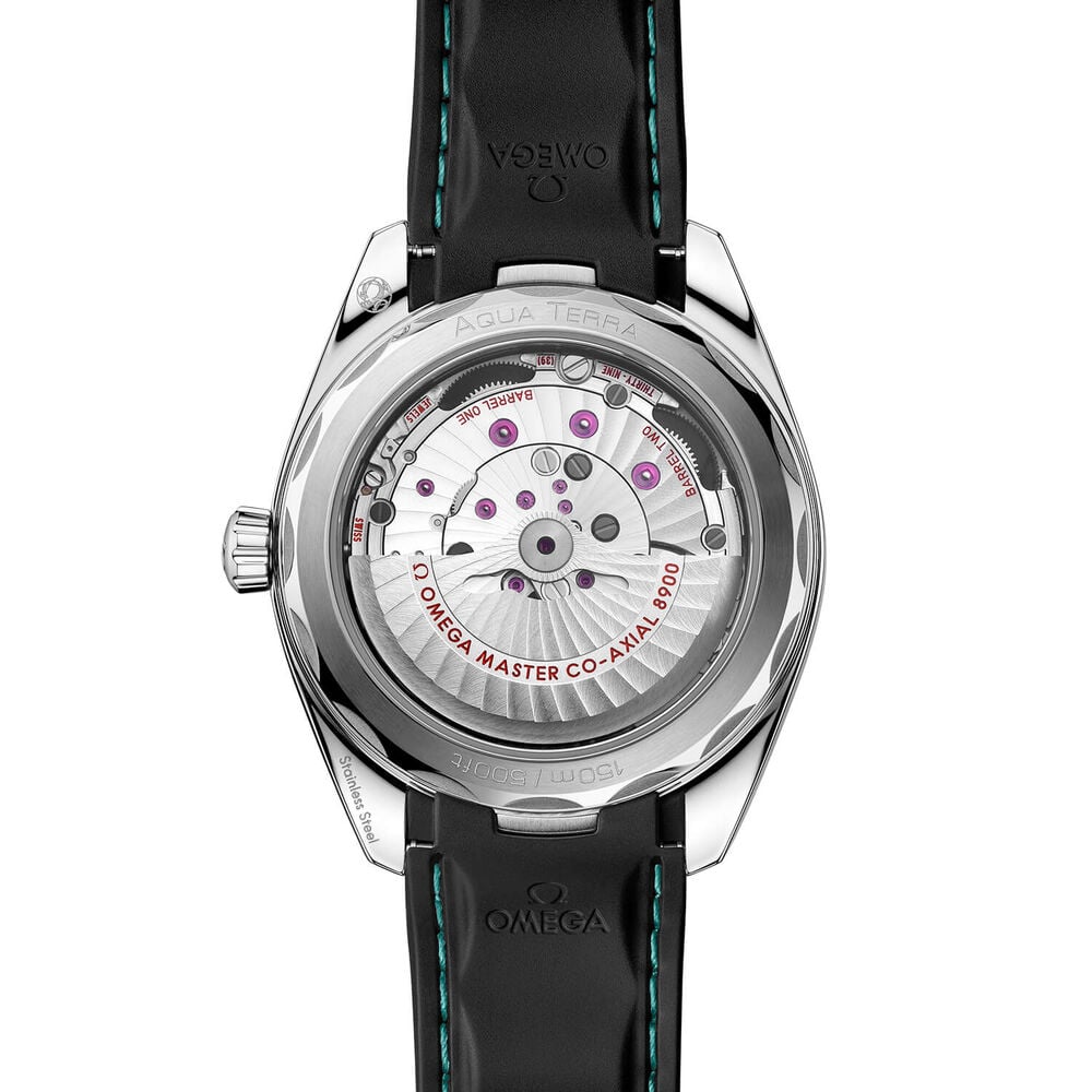 OMEGA Seamaster Aqua Terra 150M 41mm Turquoise Dial Rubber Strap Watch image number 3