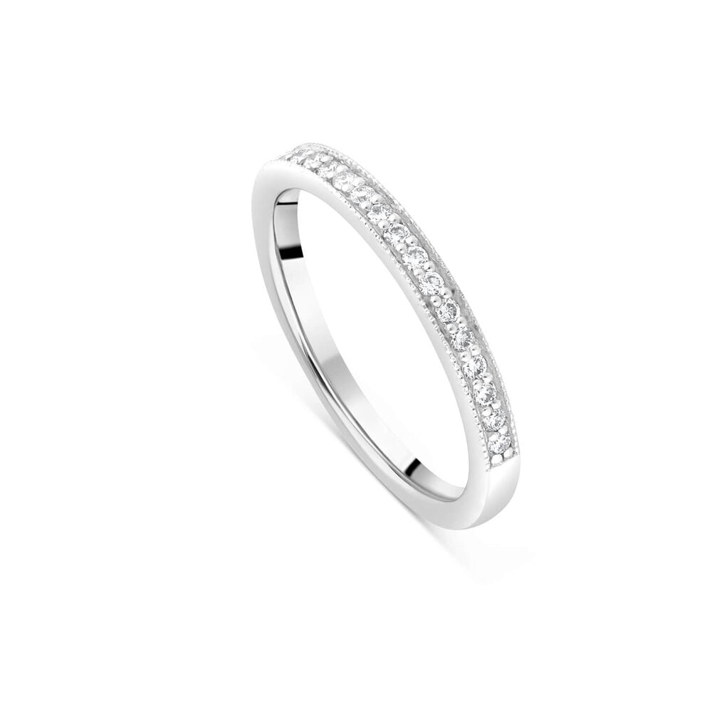 Northern Star 18ct White Gold Signature 0.14ct Diamond Wedding Ring