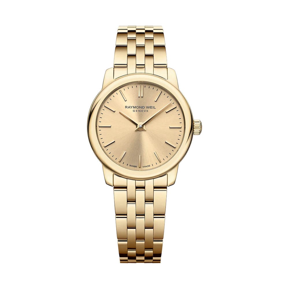 Raymond Weil Toccata Classic 24mm Gold Dial & Gold PVD Steel Bracelet Watch
