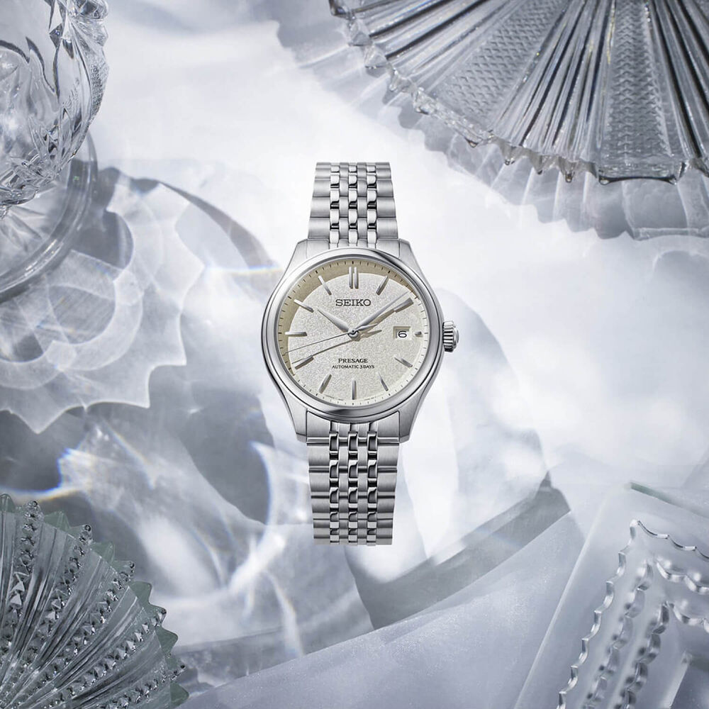 Seiko Presage Classic Series 'Shiro-iro' 40mm White Dial Steel Bracelet Watch