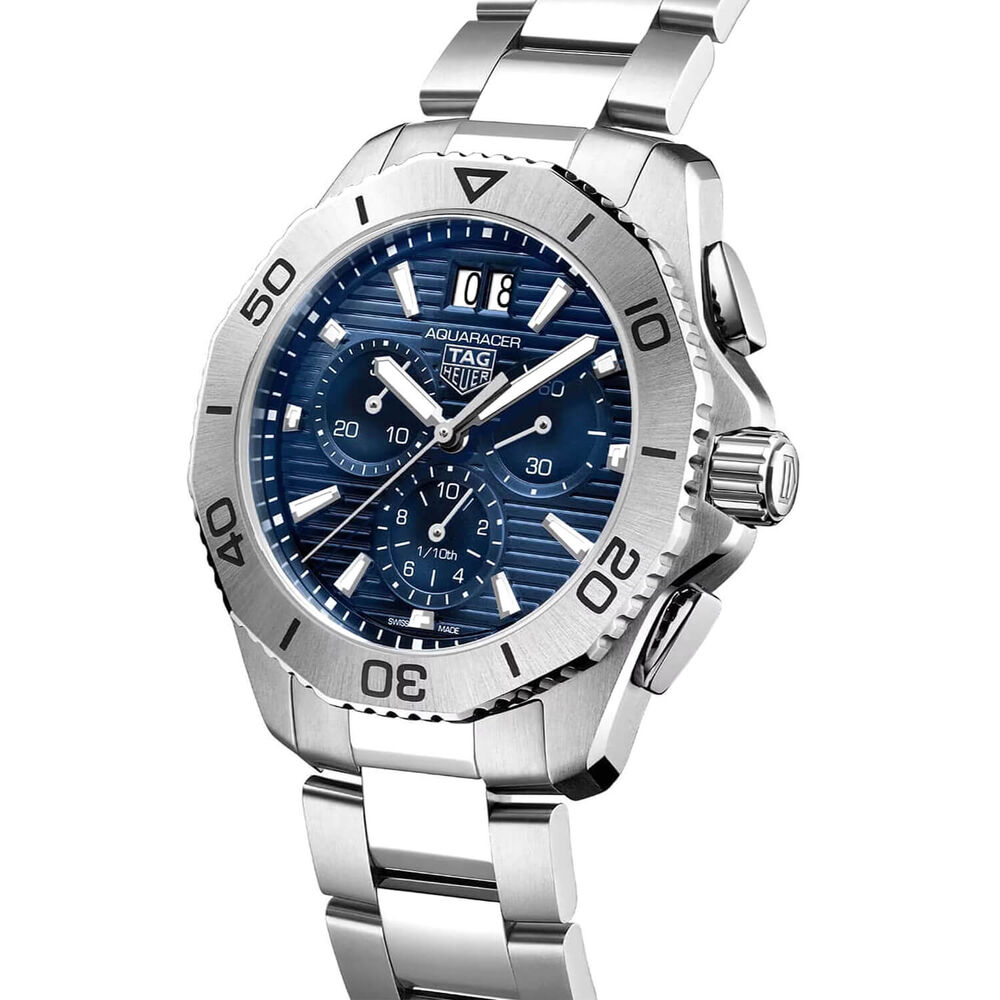 TAG Heuer Aquaracer Professional 200 Chronograph 40mm Blue Dial Stainless Steel Bracelet Watch image number 1