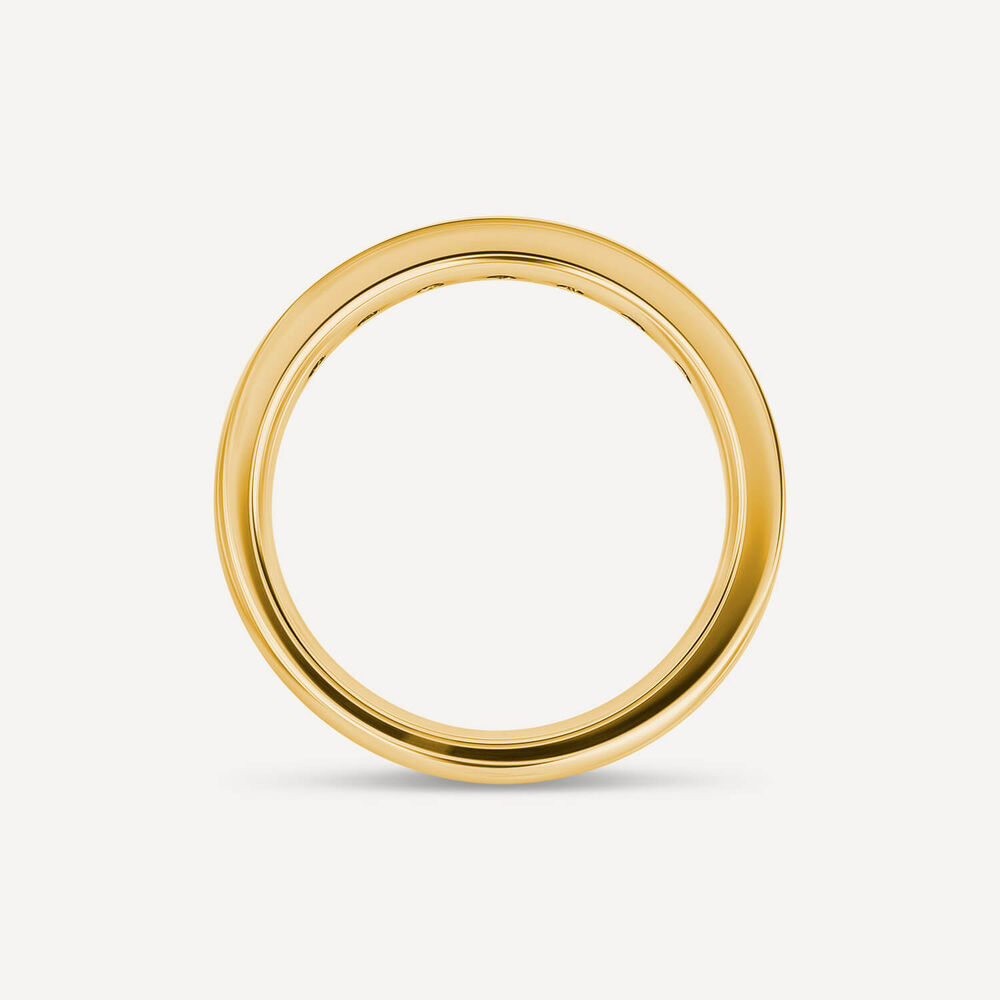 9ct Yellow Gold 3.5mm 0.67ct Diamond Pave Set Wedding Ring- (Special Order) image number 3