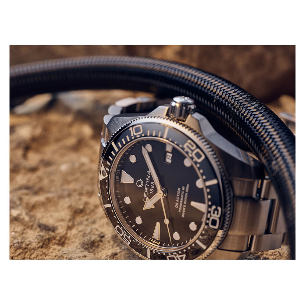 Certina DS Action Diver 43mm Black Dial Steel Case Bracelet Watch at ...