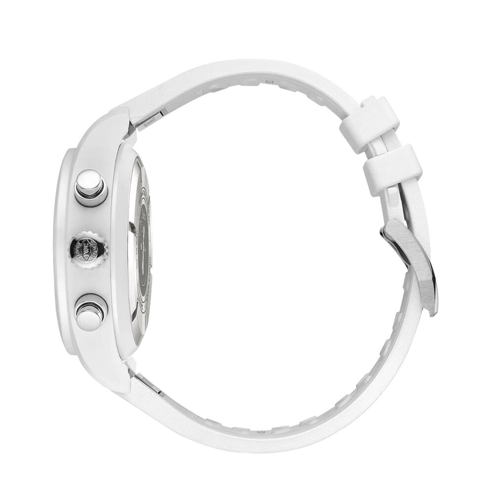 IWC Schaffhausen Pilot's Chronograph Le Petit Prince 41mm Blue Dial White Rubber Strap Watch