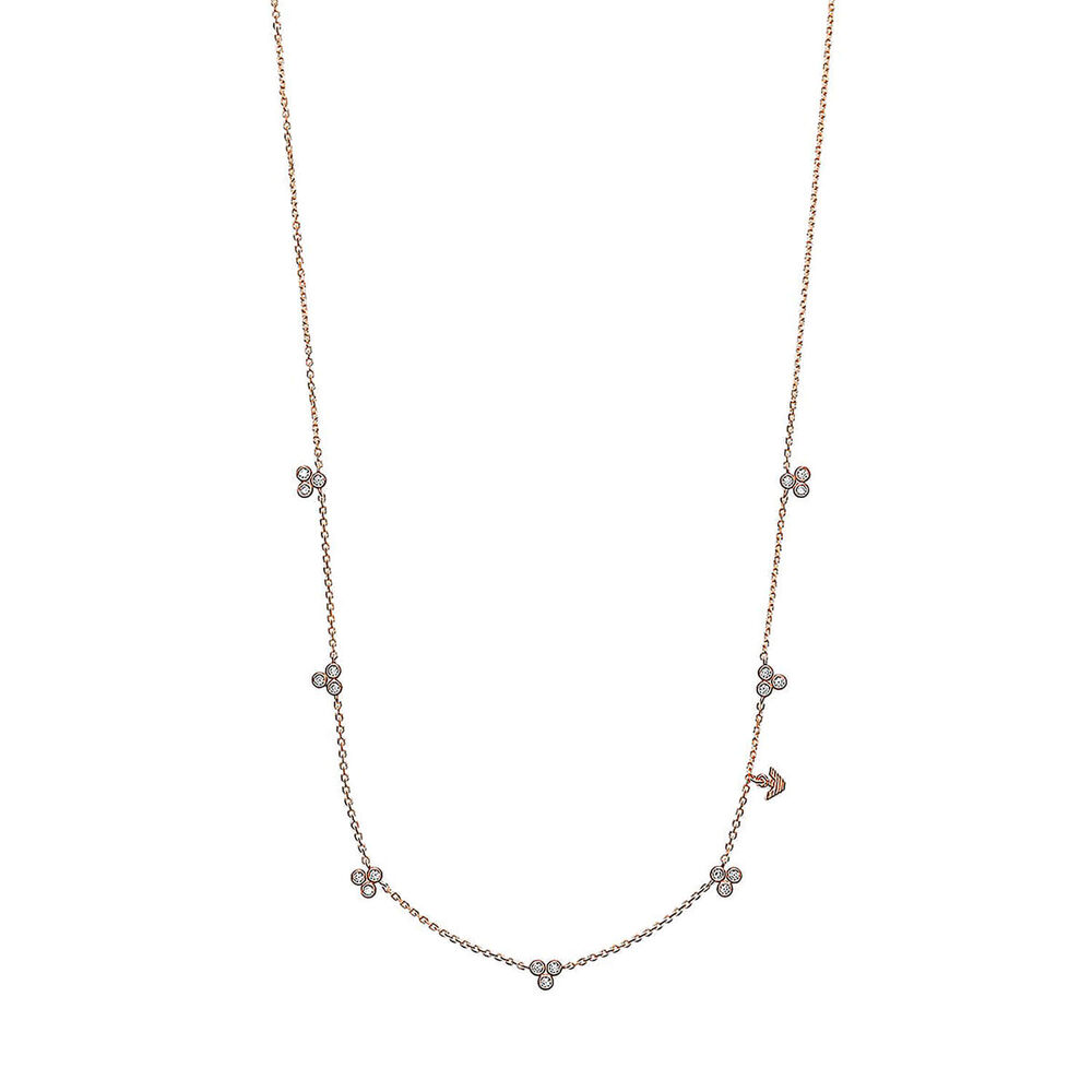 Emporio Armani Sentimental Rose Gold Crystal Necklace