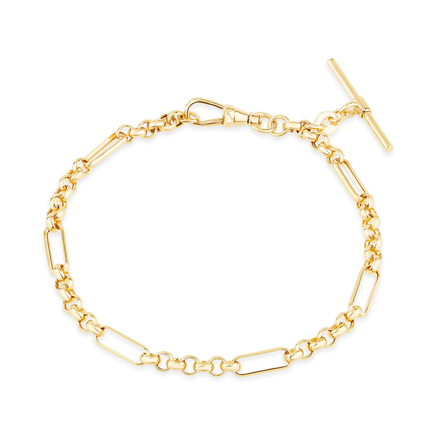 9ct gold t bar outlet bracelet